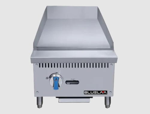 Blue Air BLGM12-20D - 12"W  One Burner Heavy Duty Stainless Steel Countertop Gas Griddle - 29,000 BTU/h