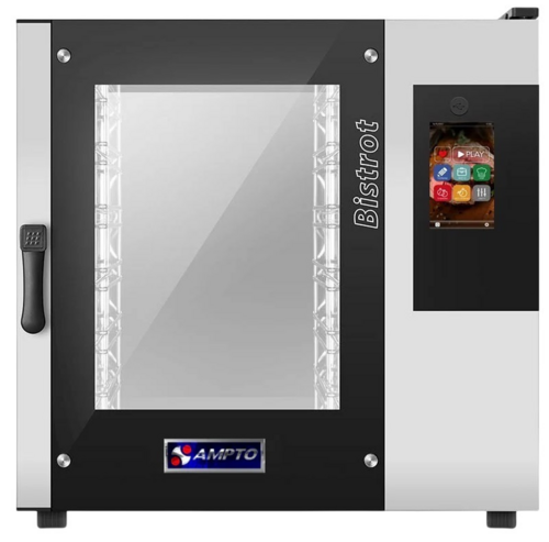 BAKE OFF ITALIANA "BISTROT 6T" AMPTO  - Electric Commercial Convection Oven - 6 Tray(18" x 26") Touchscreen Oven with Steam Control