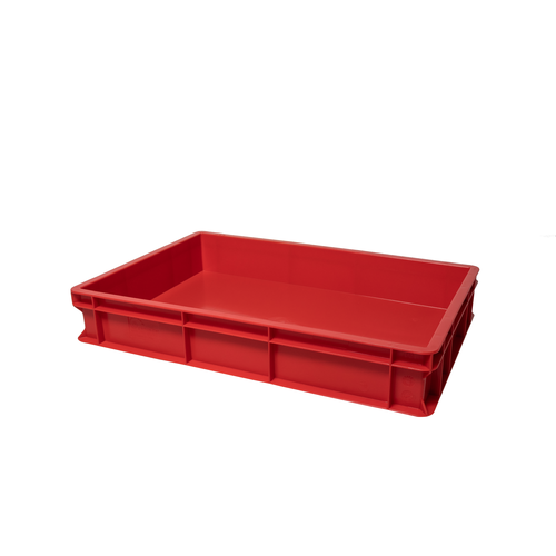 AMPTO VAS010R 23.63" x 15.75" Pizza Dough Box Stackable - Red - 3.5"H