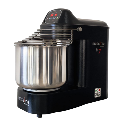 AMPTO Mecnosud MASSIMA M7 Countertop Spiral Mixer - Commercial Variable Speed Dough Mixer for High Hydration Dough - 10.57 Quart Bowl