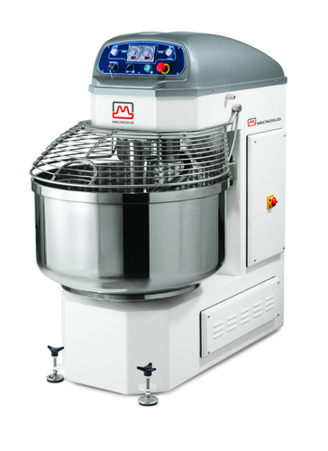 AMPTO Mecnosud SP200 Commercial Spiral Mixer - Large Capacity Industrial Dough Mixer for Pizza & Bakery Production - 2 Hook, 1 Bowl, 2 Timer 306 Quart Bowl