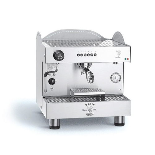 AMPTO Bezzera B2016DE1IS7 Fully Automatic Espresso Machine - Commercial 1 Group Coffee Machine for Cafés & Restaurants - 1.3 Gal(5 L) Bolier