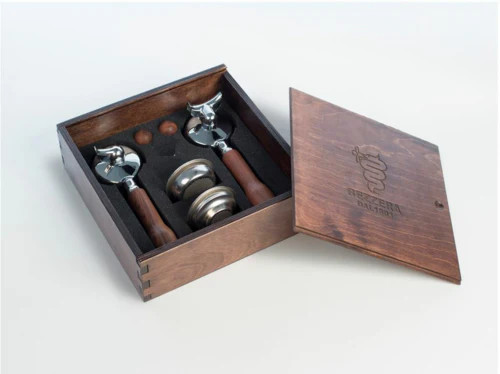AMPTO Bezzera 5963153 Box with E61 Filter Holder(1 & 2 Cups) + 3 Wooden Knobs, Upgraded Look for OTTOCDE2IS4