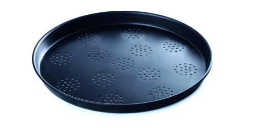 AMPTO 762F/3325 Pizza Tray, Round, Blue Steel