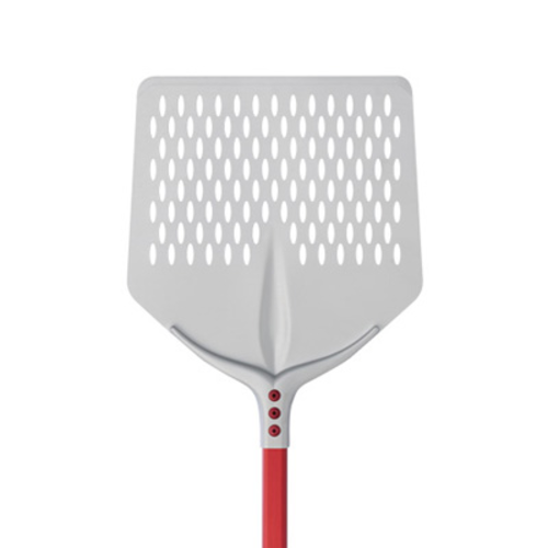 AMPTO 752F36A Square Perforated Pizza Peel Shovel