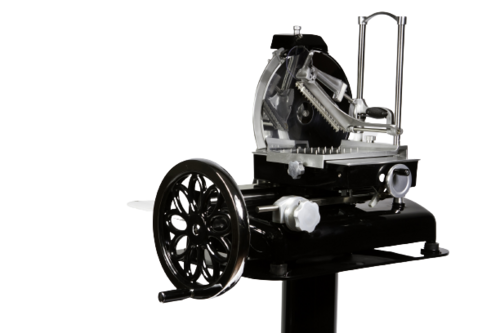 AMPTO "350 Volano" Manual Flywheel Meat Slicer - 16" Blade Commercial Prosciutto & Deli Slicer - 3/32" Cutting Thickness