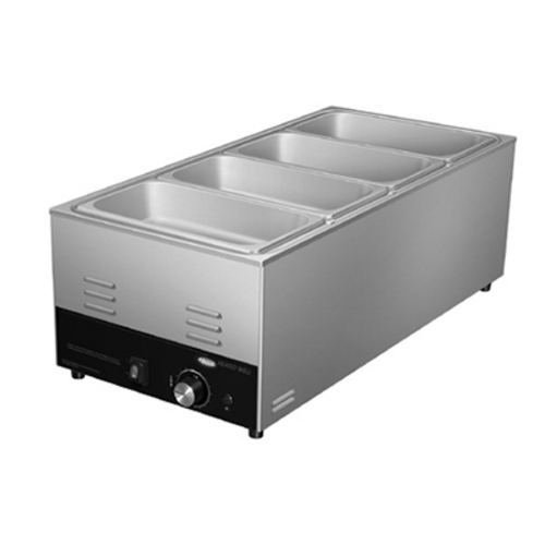 Hatco CHW-43 Cook & Hold Countertop Heated Wells 14.57"W Countertop Food Warmer - Wet or Dry - Four Third Size Pans - 1800 Watts