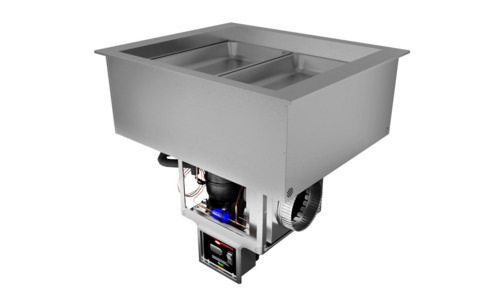 Hatco CWBP-2 Drop-In Refrigerated Well, (2) Pan Size, Top Mount, Insulated with Drain, R-290 Refrigerant - 345 Watts