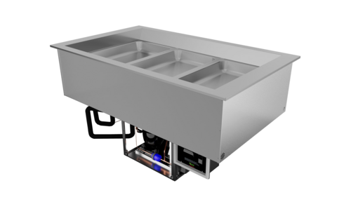 Hatco CWBP-3 Drop-In Refrigerated Well, (3) Pan Size, Top Mount, Insulated with Drain, R-290 Refrigerant - 345 Watts