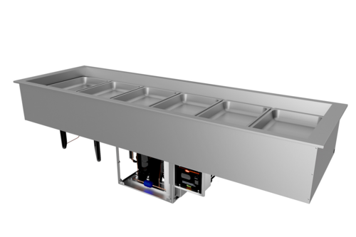 Hatco CWBP-5 Drop-In Refrigerated Well, (5) Pan Size, Top Mount, Insulated with Drain, R-290 Refrigerant - 560 Watts