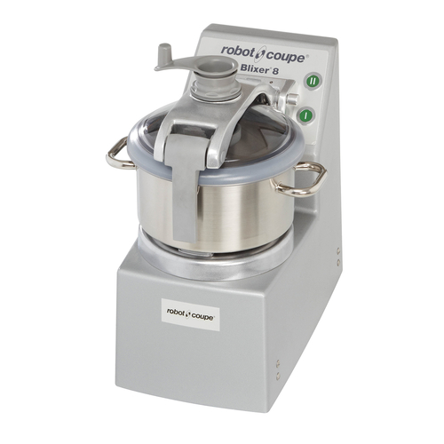 Robot Coupe BLIXER®8 2 Speed Commercial Food Processor/Blender Mixer, 3 HP Industrial Cutter Mixer, 8L Stainless Steel Bowl,208-240V, 1800 - 3600 RPM 