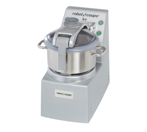 Robot Coupe R8U Ultra Vertical Cutter Mixer - 2 Speed Commercial Food Processor, 3 HP Industrial Food Cutter, 8L Stainless Steel Bowl with 3.5L Mini Bowl, 208-240V, 1800 - 3600 RPM