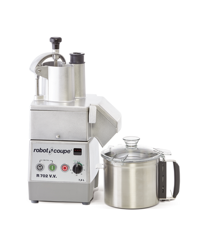 Robot Coupe R702VV Variable Speed Combination Food Processor, Commercial Bowl Cutter & Vegetable Prep, 7.5L Stainless Steel Cutter Bowl - 300~3500 RPM - 2.4 HP
