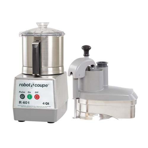 Robot Coupe R401 Combination Food Processor, Bowl Cutter & Vegetable Prep, 4.5L Stainless Steel Cutter Bowl, 1.5 HP - 1725 RPM