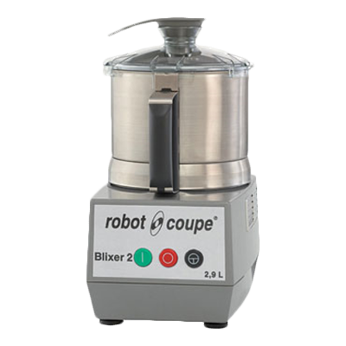 Robot Coupe BLIXER®2 Single Speed Commercial Food Processor/Blender Mixer, 1 HP Industrial Cutter Mixer, 2.9L Stainless Steel Bowl - 120V - 3450 RPM