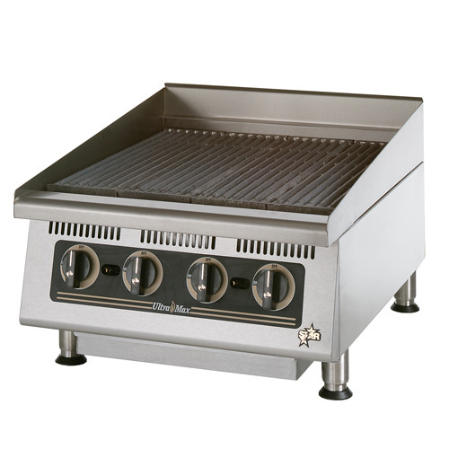 Star Mfg 8124RCBB (or Equivalent) Gas Charbroiler 24 In Radiant/Ultra Max (STA8124RCB)