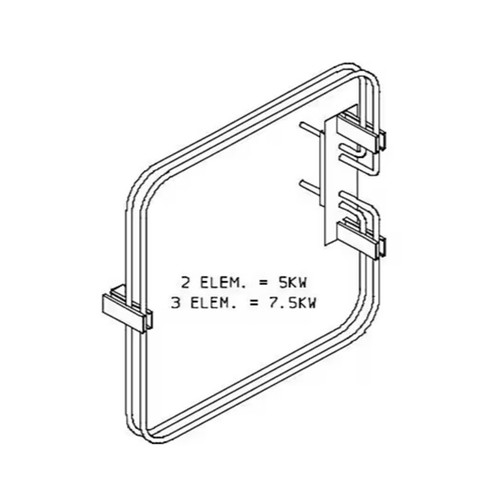 Blodgett 56314 (or Equivalent) Element Assy, 230v 3 Ele M 6.3kw (N21407015)