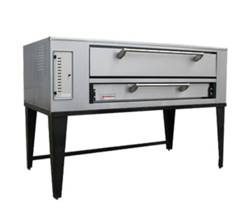 Marsal SD-10866 Single One 10"H x 44" x 66" Baking Chamber Commercial Stackable Single Deck Gas Pizza Ovens | 1-Stacked Ovens with Eight 16” Pie Capacity, 10 inch High Door and 44" x 66" Cooking Surface 130,000 BTU
