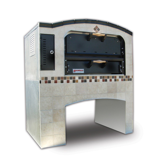 Marsal MB-236 Single One 24" x 36" Baking Chamber Brick-Lined Slice Series Commercial Stackable Single Deck Gas Pizza Ovens | 1-Stacked Ovens with Two 18” Pie Capacity and 24" x 36" Cooking Surface 50,000 BTU