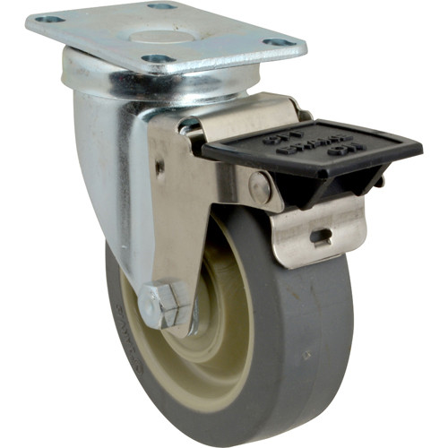 Hobart 01-505042-000PE (or Equivalent) Caster Plate , 4"Swvl, W/Brake (2051124)