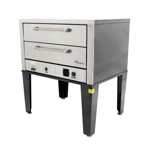 Peerless CE61PE - 50"W Pizza Electric Deck Oven, Solid State Relays, 42"W x 32"D Deck with 7"H Each Section, 12 kW/220V 1-Ph, 60 Amps
