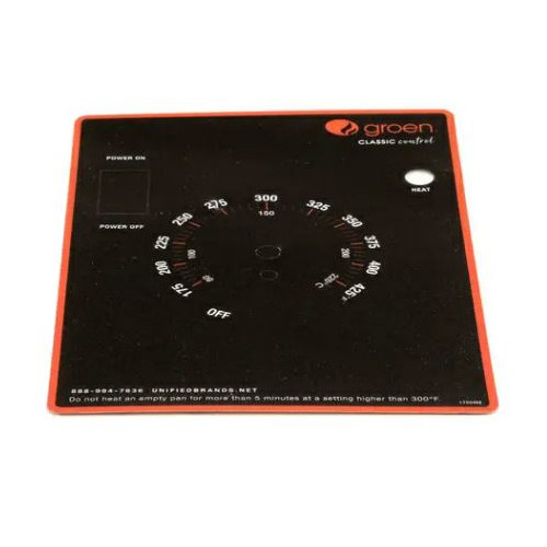Groen 175046 (or Equivalent) Overlay, Control Panel, Off-175-425f, Off-80-220c (8021800)