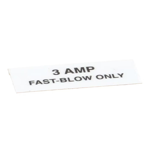 Groen 102251 (or Equivalent) Label, 3 Amp Fast-Blow O Nly (N21488835)