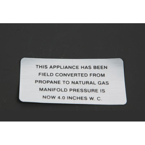 Vulcan Hart 00-421727-00004 (or Equivalent) Propane To Np Plate (8008688)