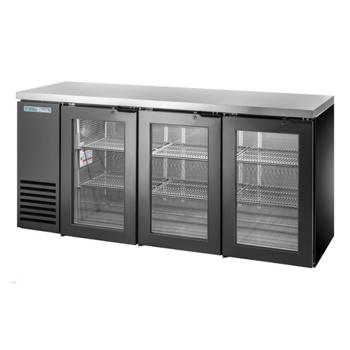 True TBB24-72-3G-Z1-SFT-B-1 (or Equivalent) (3)Gls Dr Backbar Fridge 115v/60hz/1-Ph (TRUTBB2472GHCLD)