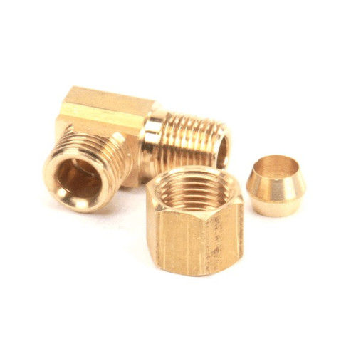 Pitco P7037797 (or Equivalent) Elbow 1/4x1/8 Brass Comp (N21575640)