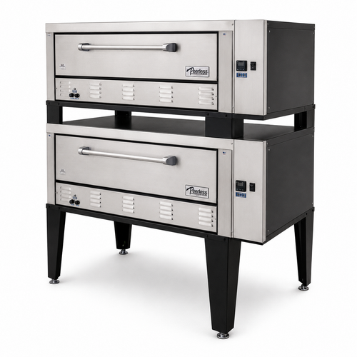 Peerless CE51/CE41BESC 56"W Combination Electric Bake/Roast & Pizza Oven - 42" x 32" Deck Sizes, 12"/7"H Sections, 8 kW-220V 1-Ph 50 Amps/Oven