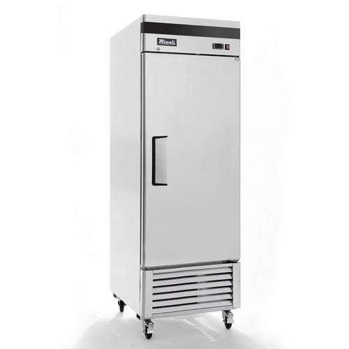 Migali C-1RB-HC - One Section Solid Hinged Door 23 cu ft 27"W Stainless Steel Competitor Series Bottom Mounted Reach-In Refrigerators | 23 cubic feet 27 inch wide with 1 Swing Door, 3 Shelves and R290 Refrigerant