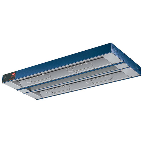 Hatco GRA-120D Glo-Ray® Standard Watt Infrared Aluminum Dual Strip Heater - 3" Spacer Toggle/Infinite Controls Dual Heating Zones - Tandem Elements - 120"W