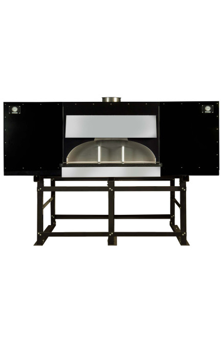 Earthstone 130-Due-PAG Pre-Assembled Gas Fired Commercial Pizza Ovens with Pierre de Boulanger | Oven with Bakers Tiles, 15 (12”) Pizza Capacity,  Oval Interior and 48"W x 12.5"H Single Oven Entrance 250000 BTU