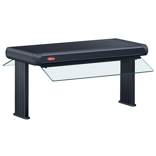 Hatco GR2A-54D Glo-Ray® Designer Standard Watt Infrared Aluminum Dual Strip Heater w/3" Spacer - Decorative Stands - Double Infrared Strip Warmer with Remote Controls - 54"W