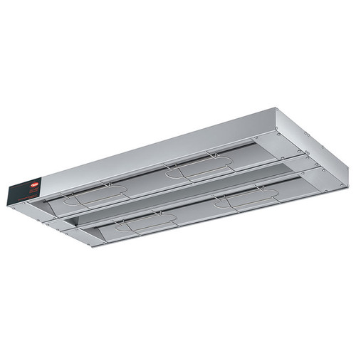 Hatco GRAM-144D Glo-Ray® Max Watt Infrared Aluminum Dual Strip Heater w/3" Spacer - Dual Infrared Warmer Remote Toggle Controls - Tandem Elements - 144"W