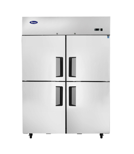 Atosa MBF8011GR 51.75"W Top Mount Four-Door Reach-In Refrigerator with R600 Refrigerant & Stainless Steel Construction,Volts 115/60/1, 1.8 Amps, 43.2 Cu/Ft