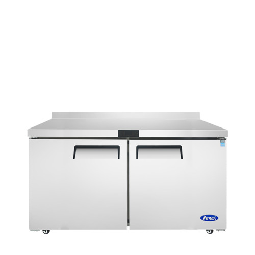 Atosa MGF8414GR 60"W 2 Section Worktop Freezer with Backsplash, R290 Refrigerant & Stainless Steel Construction, 17.2 Cu/Ft.