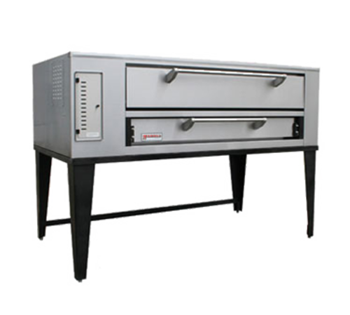 Marsal SD-866 Single One 7”H x 44" x 66" Baking Chamber Commercial Gas Stackable Single Deck Pizza Ovens | 1-Stacked Ovens with Eight 16” Pie Capacity, 7 inch High Door and 44" x 66" Cooking Surface 130,000 BTU 
