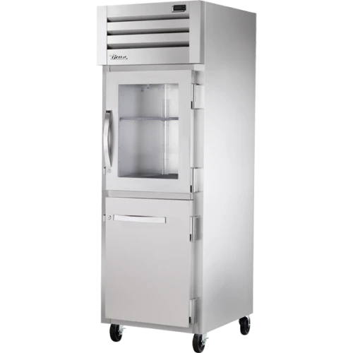 True STG1R-1HG/1HS-HC 27.5"W SPEC SERIES Reach-In Refrigerator, Glass & Solid Half Swing Doors, (1) Section, Top Mount, 1/4 HP, 23.4 Cu. Ft.