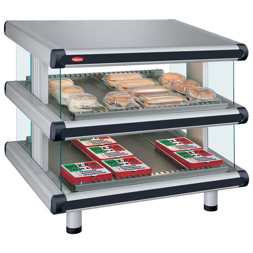Hatco GR2SDS-54D 60.25"W Glo-Ray® Designer Slant Merchandising Display Warmer, Countertop, 2 Shelves, 20 Rods, 3780 Watts