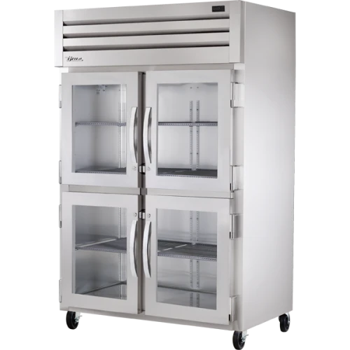True STG2H-4HG 52 5/8"W SPEC SERIES Reach-In Heated Holding Cabinet, (4) Glass Half Swing Doors, (2) Sections, 3000 Watts, 56 cu. ft.