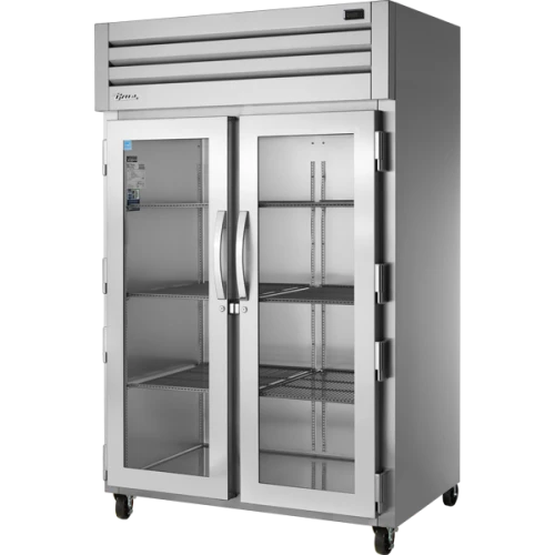 True STG2R-2G-HC 52 5/8"W SPEC SERIES Reach-In Refrigerator, (2) Glass Swing Doors, (2) Sections, Top Mount, 1/2 HP, 49.4 cu. ft.