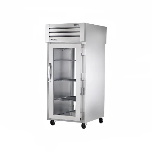 True STR1RPT-1G-1G-HC 27 1/2"W SPEC SERIES Pass-Thru Refrigerator, Glass Front/Glass Rear Swing Doors, (1) Section, Top Mount, 1/4 HP, 26 cu. ft.