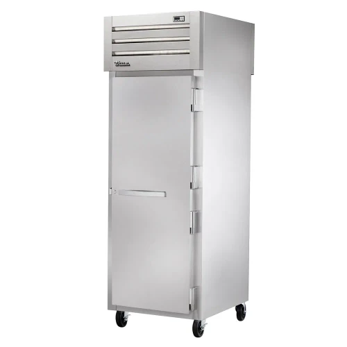 True STR1RPT-1S-1G-HC 27 1/2"W SPEC SERIES Pass-Thru Refrigerator, Solid Front/Glass Rear Swing Doors, (1) Section, Top Mount, 1/4 HP, 25.3 cu. ft.