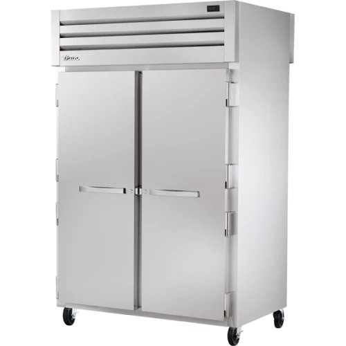 True STR2HPT-2S-2S 52 5/8"W SPEC SERIES Pass-Thru Heated Holding Cabinet, (2) Full-Height Solid Front and (2) Full-Height Solid Rear Swing Doors, (2) Sections, Top Mount, 3000 Watts, 56 cu. ft.