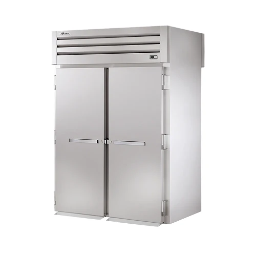 True STR2HRT-2S-2S 68"W SPEC SERIES Roll-Thru Heated Holding Cabinet, (2) Full-Height Solid Front and (2) Full-Height Solid Rear Swing Doors, (2) Sections, Top Mount, 4000 Watts, 75 cu. ft.