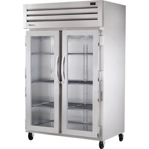 True STR2R-2G-HC 52 5/8"W SPEC SERIES Reach-In Refrigerator, (2) Full-Height Glass Swing Doors, (2) Sections, Top Mount, 1/2 HP, 49.4 cu. ft.