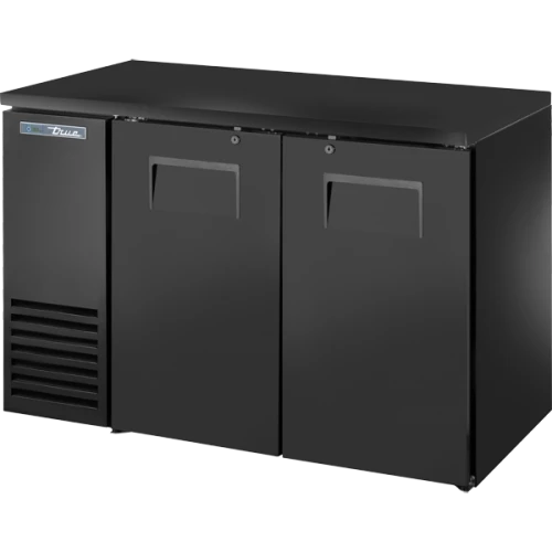 True TBB24-48-2S-Z1-BST-B-1 48 1/8"W Single Zone Back Bar Cooler, (2) Solid Swing Doors, Black Exterior and Black Sub Top, 1/5 HP, 11.8 cu. ft.