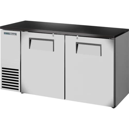 True TBB24-60-2S-Z1-BST-S-1 60 1/8"W Single Zone Back Bar Cooler, (2) Solid Swing Doors, Stainless Steel Exterior and Black Sub Top, 1/4 HP, 16.22 cu. ft.